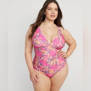 NWT V-Neck One-Piece Swimsuit for Women